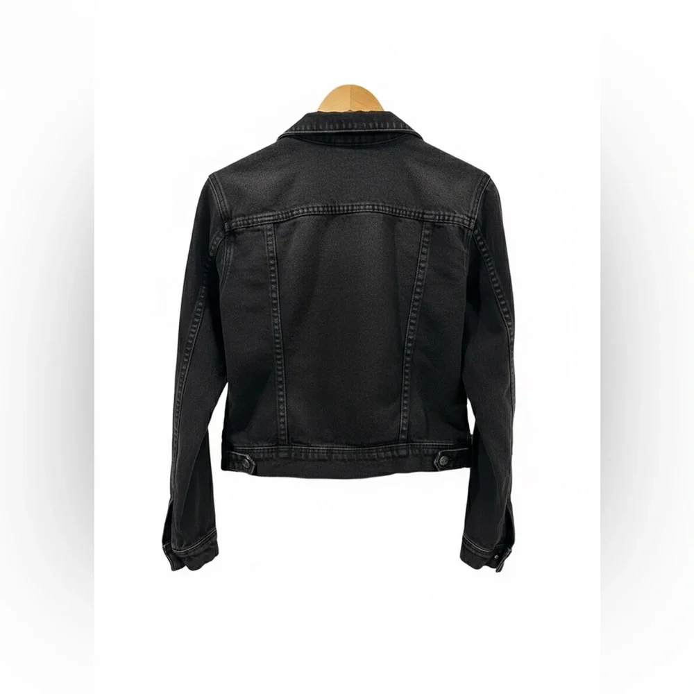 Free People Rumors Denim Jacket in Black. Women's Size Small - Picture 4 of 5